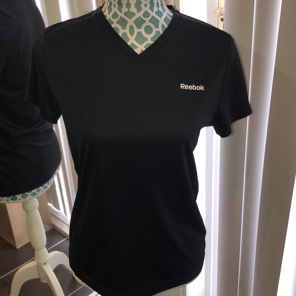 Reebok Black V-Neck Active Tee Shirt